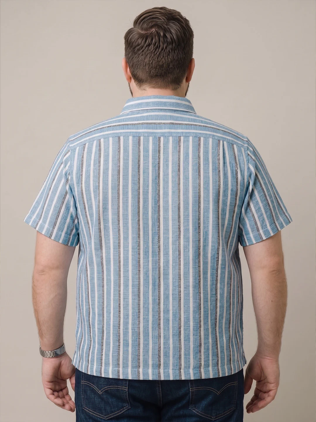 Men Plus Size Kryzex Multi Textured Shirts - Image 3