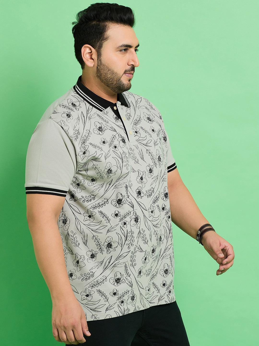 Men Plus Size Kvivik Printed Polo Tshirt - Image 4