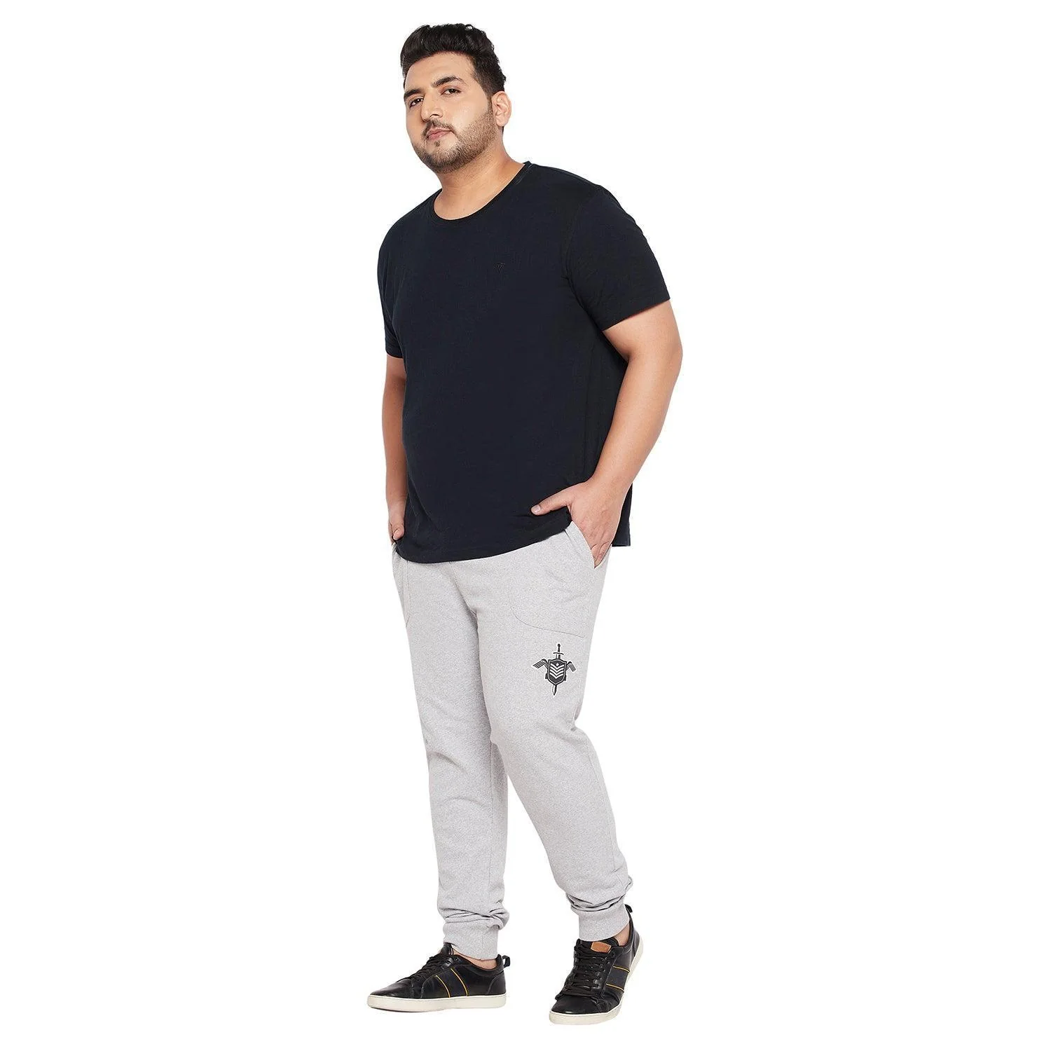 Men Plus Size Laid Solid Trackpant - Image 2