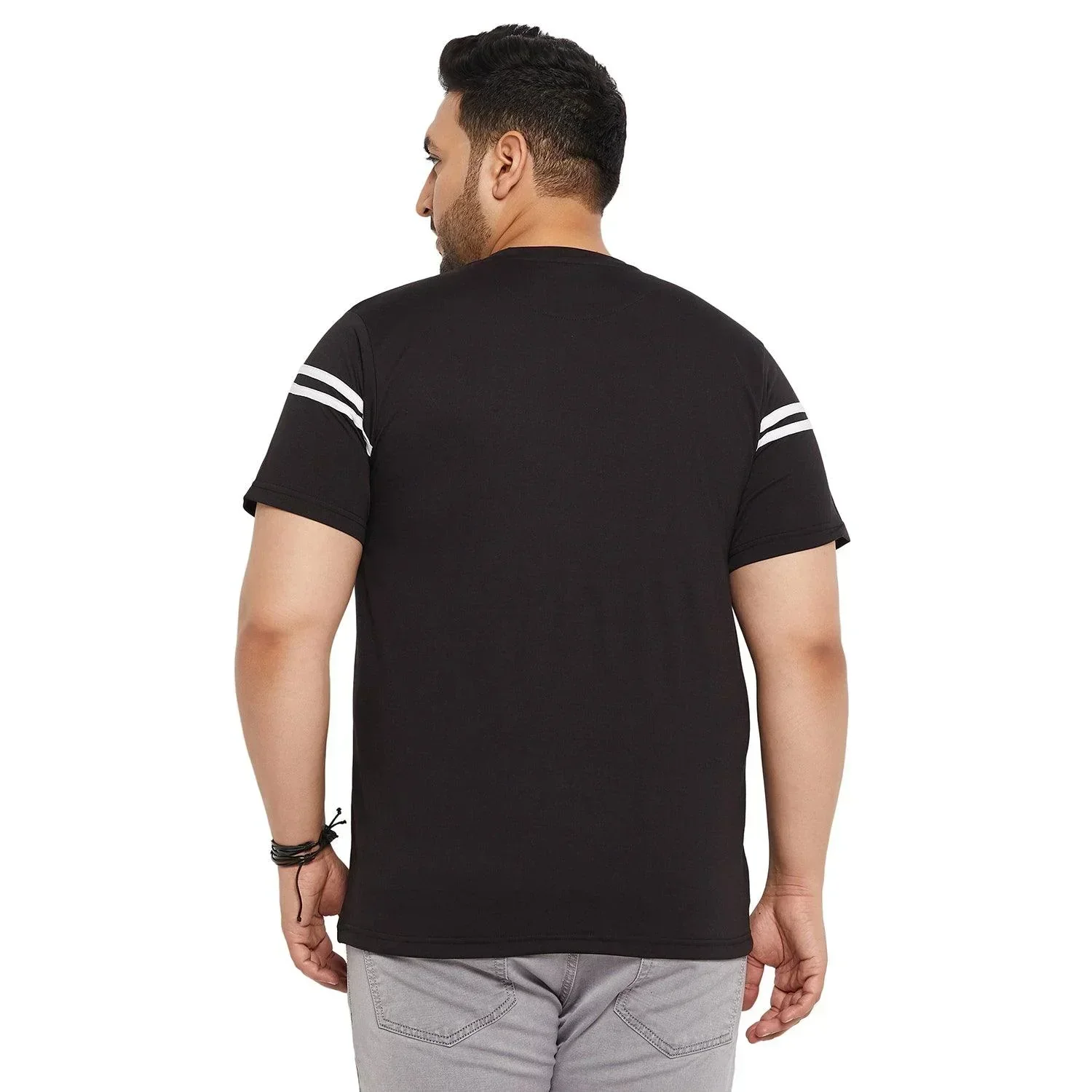 Men Plus Size Lean Printed Round Neck Tshirt - Image 5