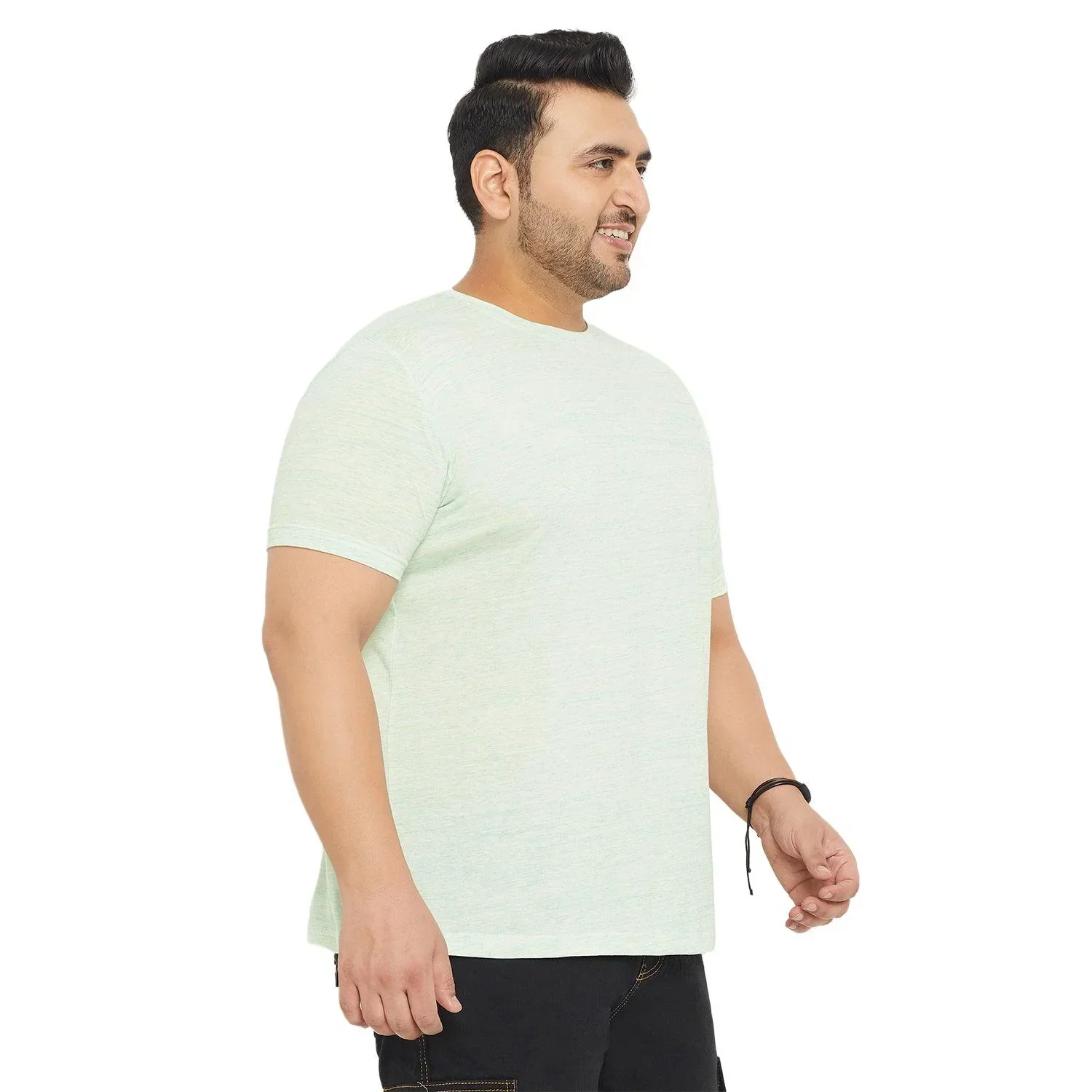 Men Plus Size Leeson Solid Round Neck Tshirt - Image 4