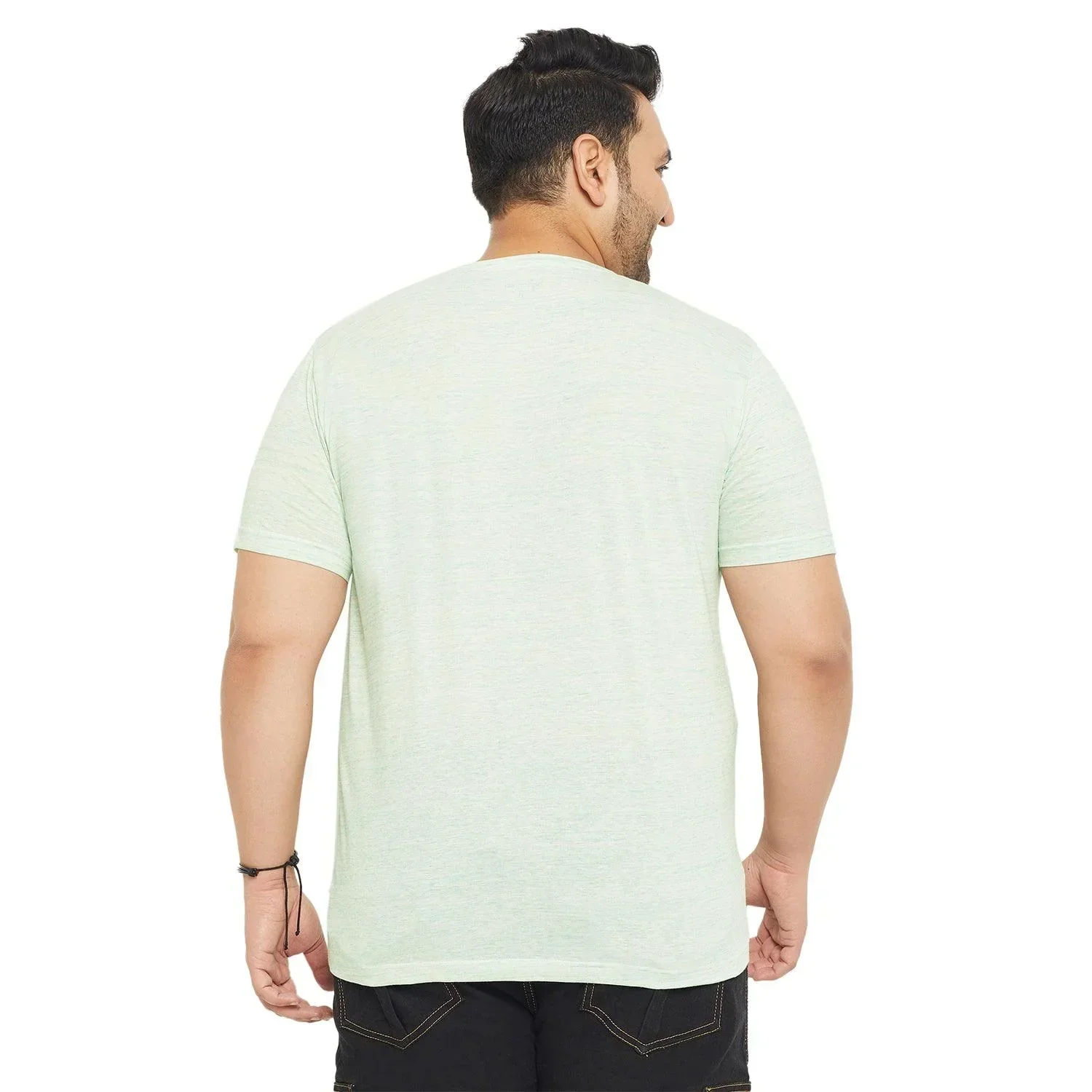 Men Plus Size Leeson Solid Round Neck Tshirt - Image 5