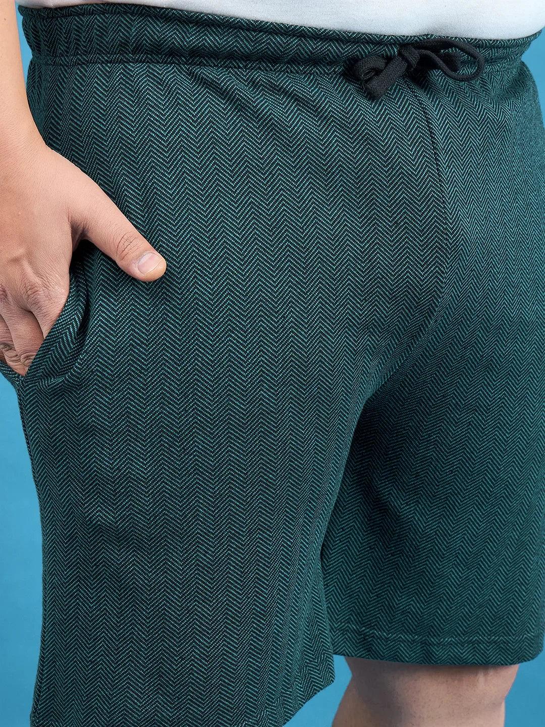 Men Plus Size Lesnar Teal Solid Shorts - Image 6