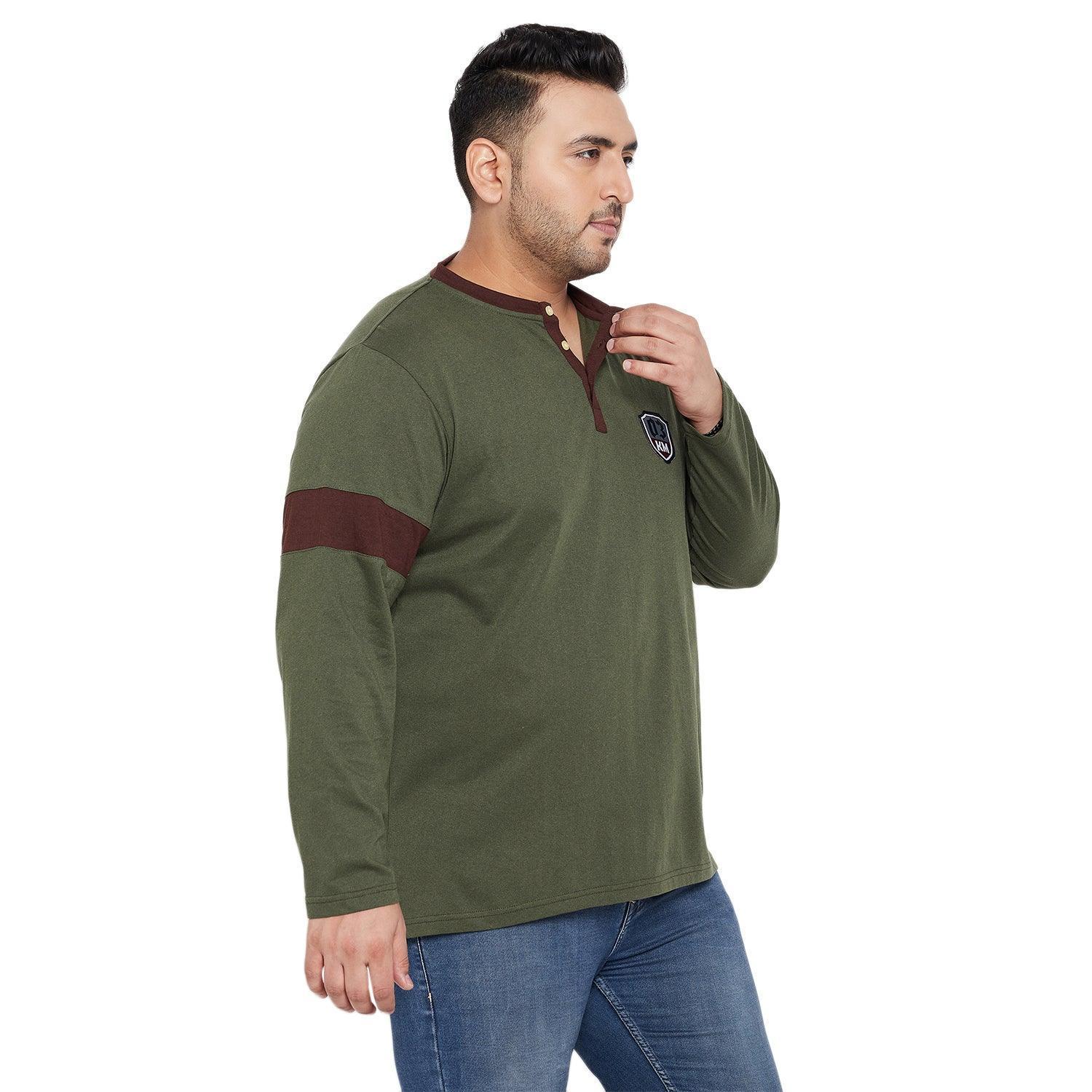 Men Plus Size Levitt Solid Henley Tshirt - Image 3