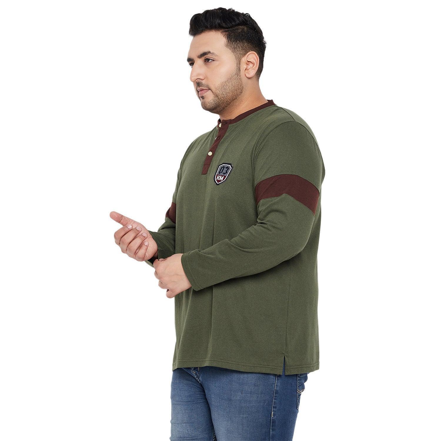 Men Plus Size Levitt Solid Henley Tshirt - Image 4
