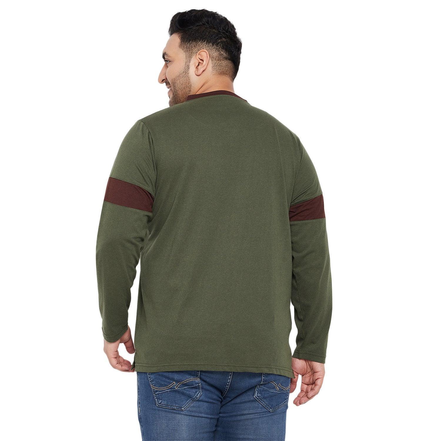 Men Plus Size Levitt Solid Henley Tshirt - Image 5