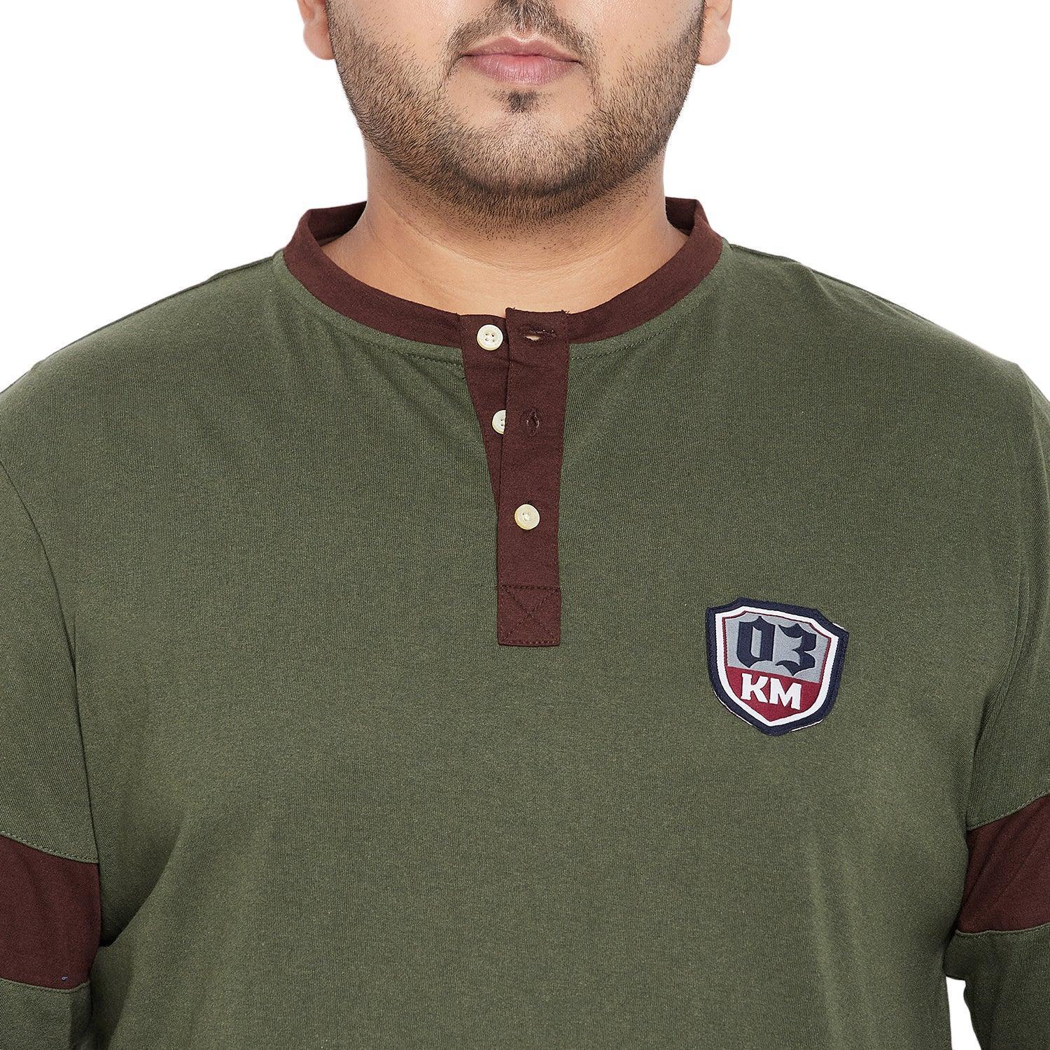 Men Plus Size Levitt Solid Henley Tshirt - Image 6