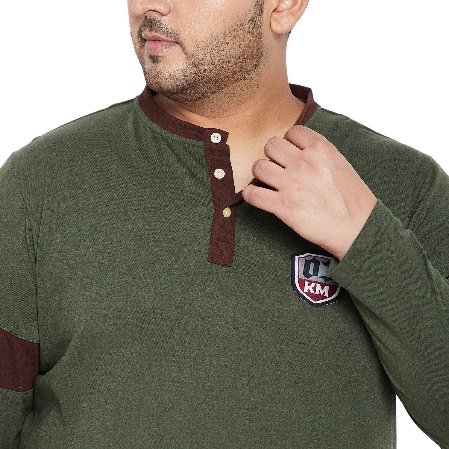 Men Plus Size Levitt Solid Henley Tshirt - Image 7