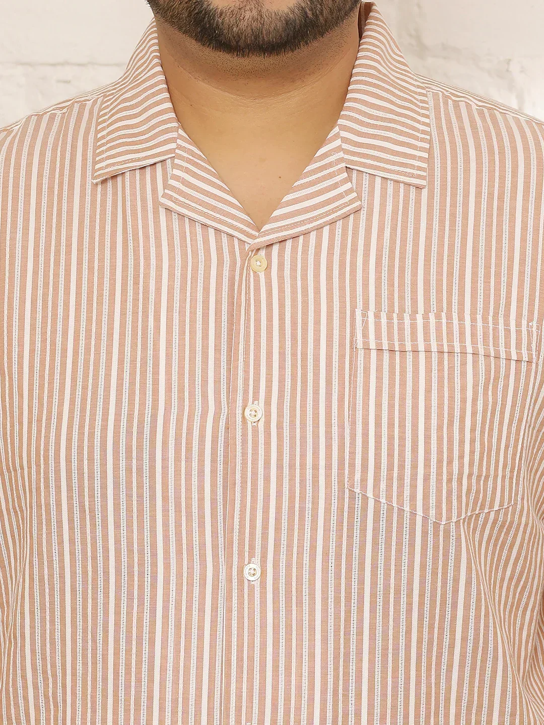 Men Plus Size Levuxe Multicolor Striped Shirt - Image 6