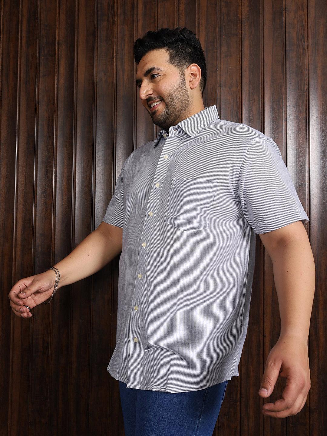 Men Plus Size Lima Striped Shirt - Image 3