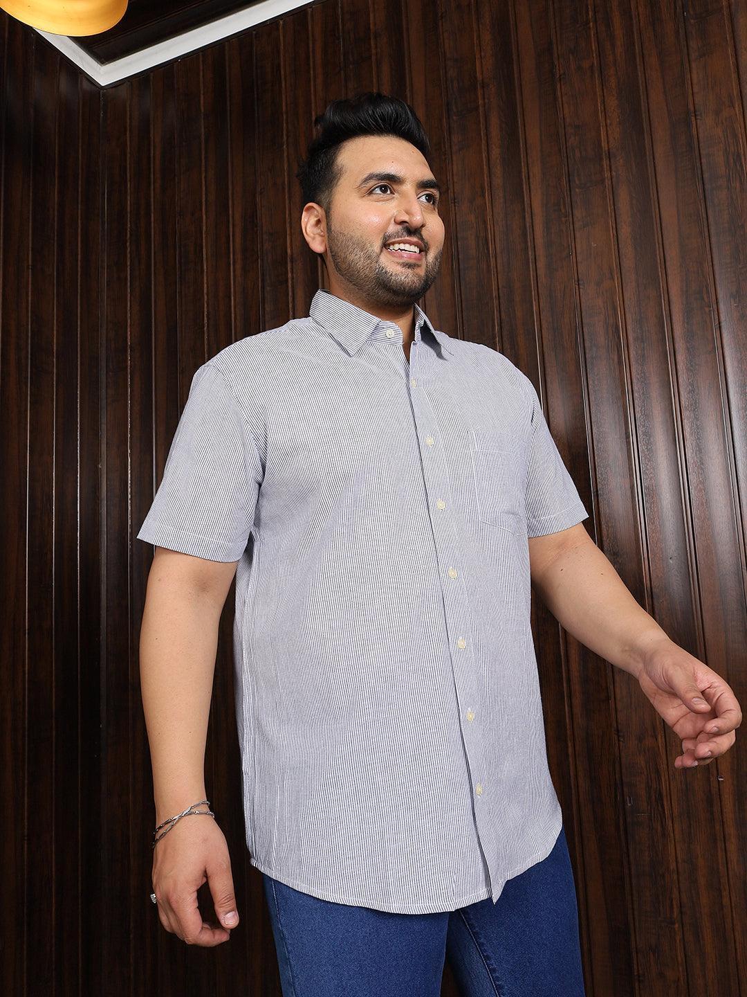 Men Plus Size Lima Striped Shirt - Image 4