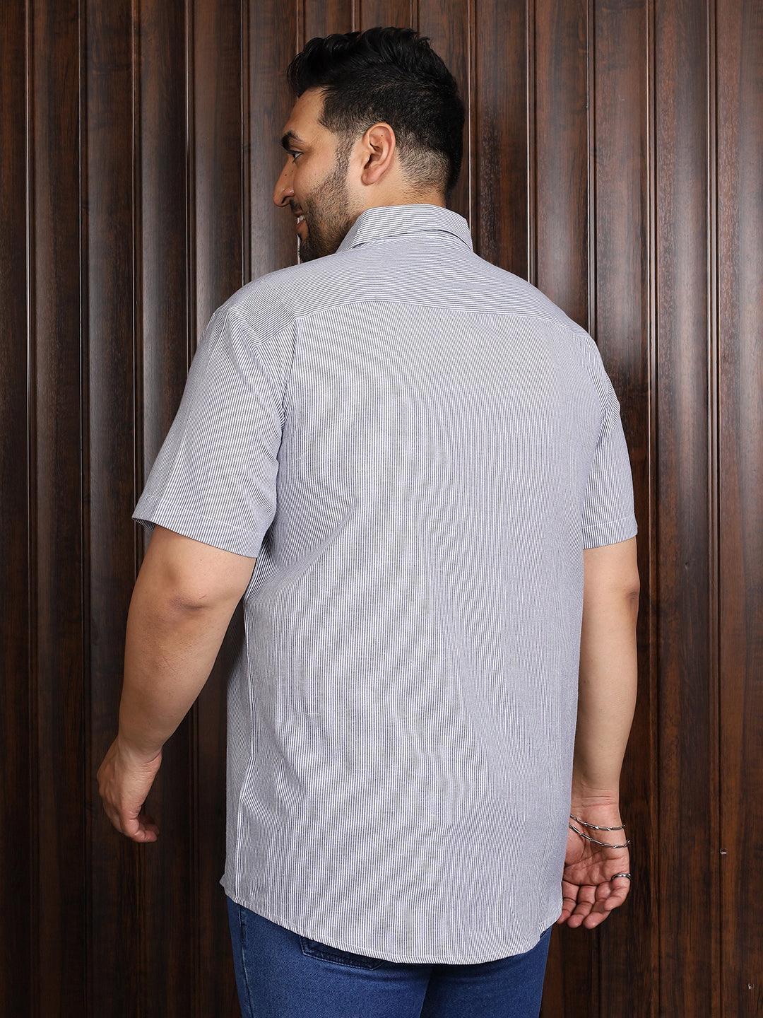 Men Plus Size Lima Striped Shirt - Image 5