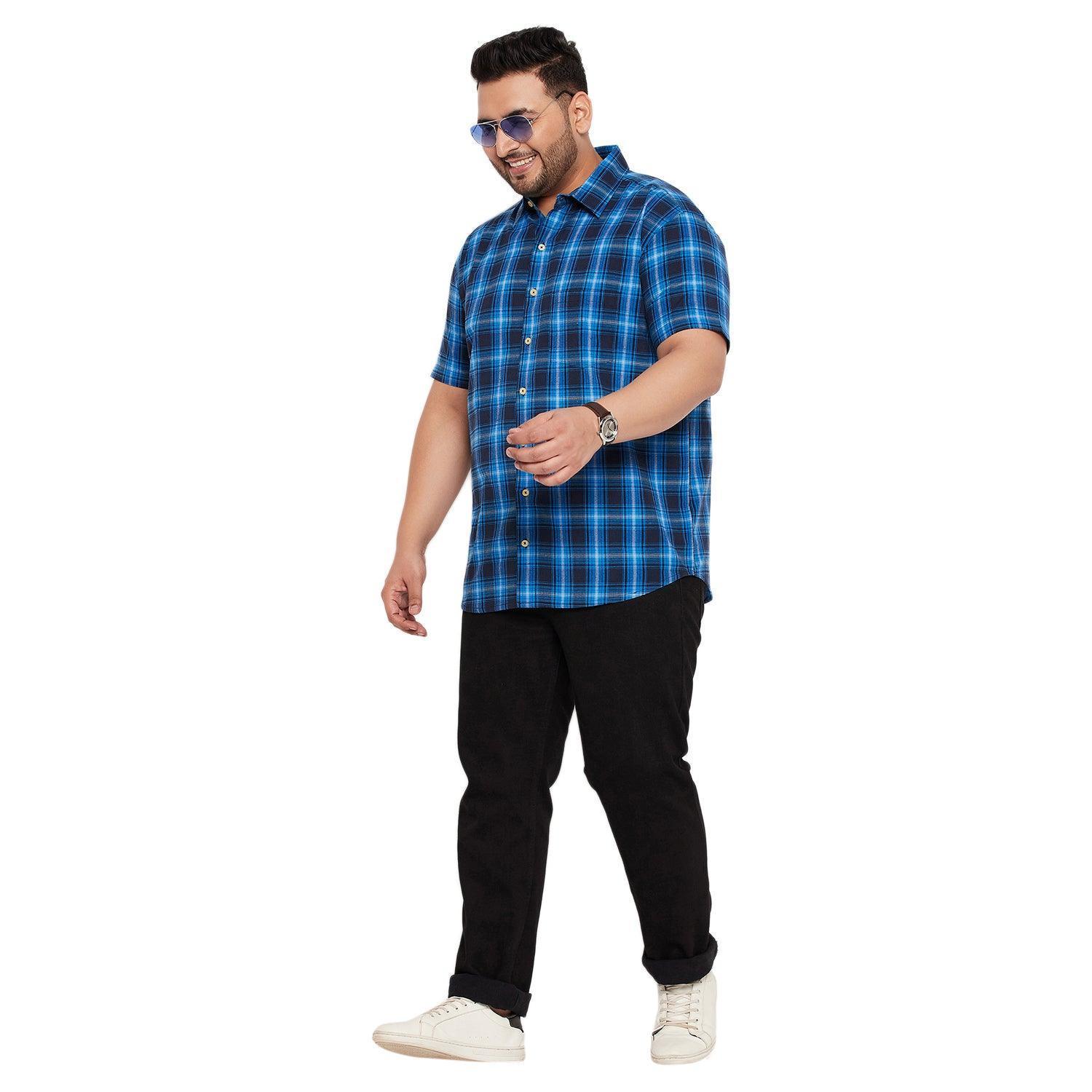 Men Plus Size Limith Check Shirt - Image 2