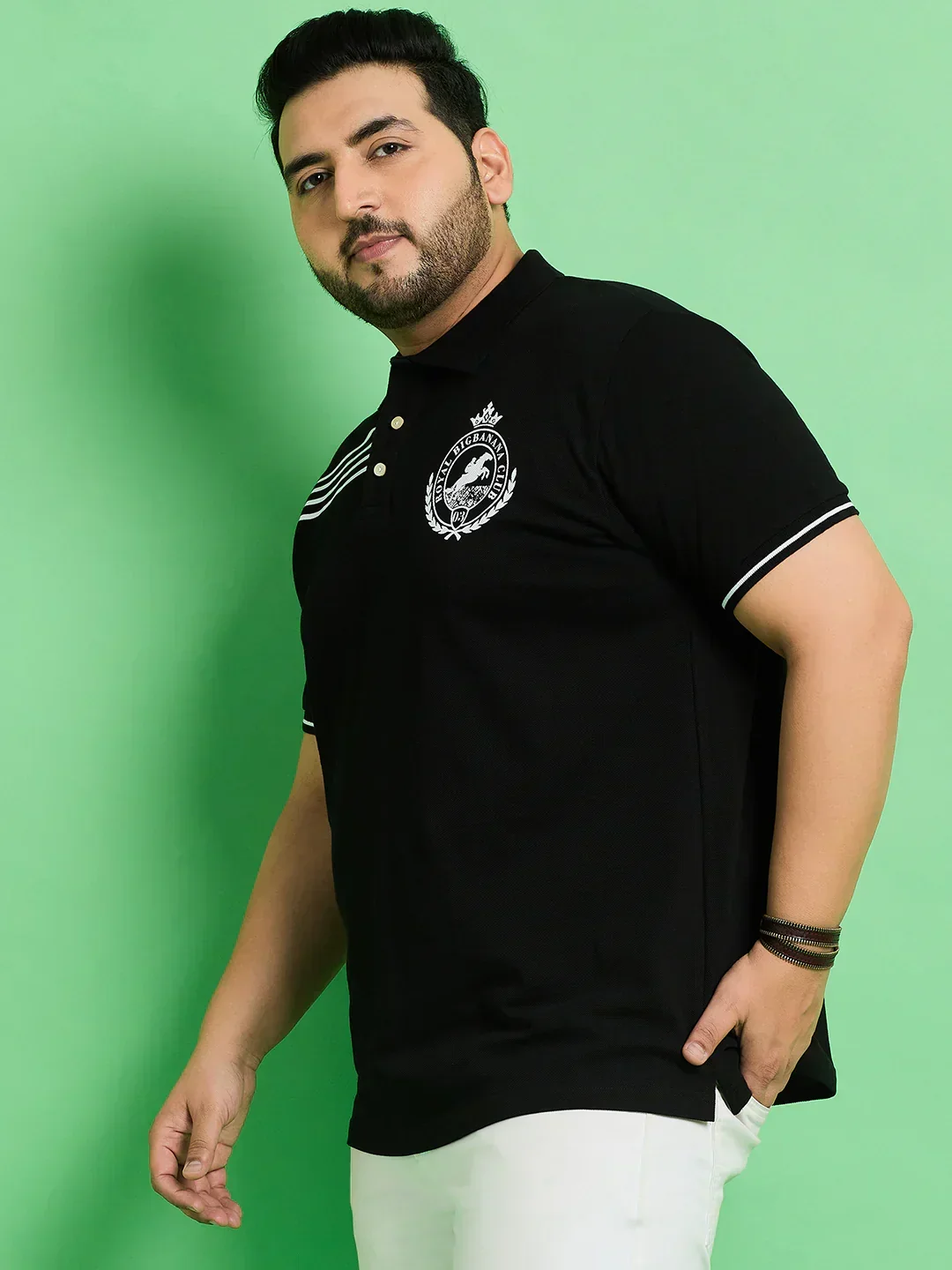 Men Plus Size Linyi Printed Polo Tshirt - Image 3