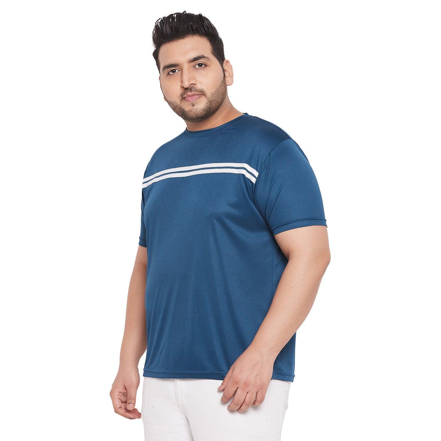 Men Plus Size Lorenzo Solid Round Neck Tshirt - Image 3