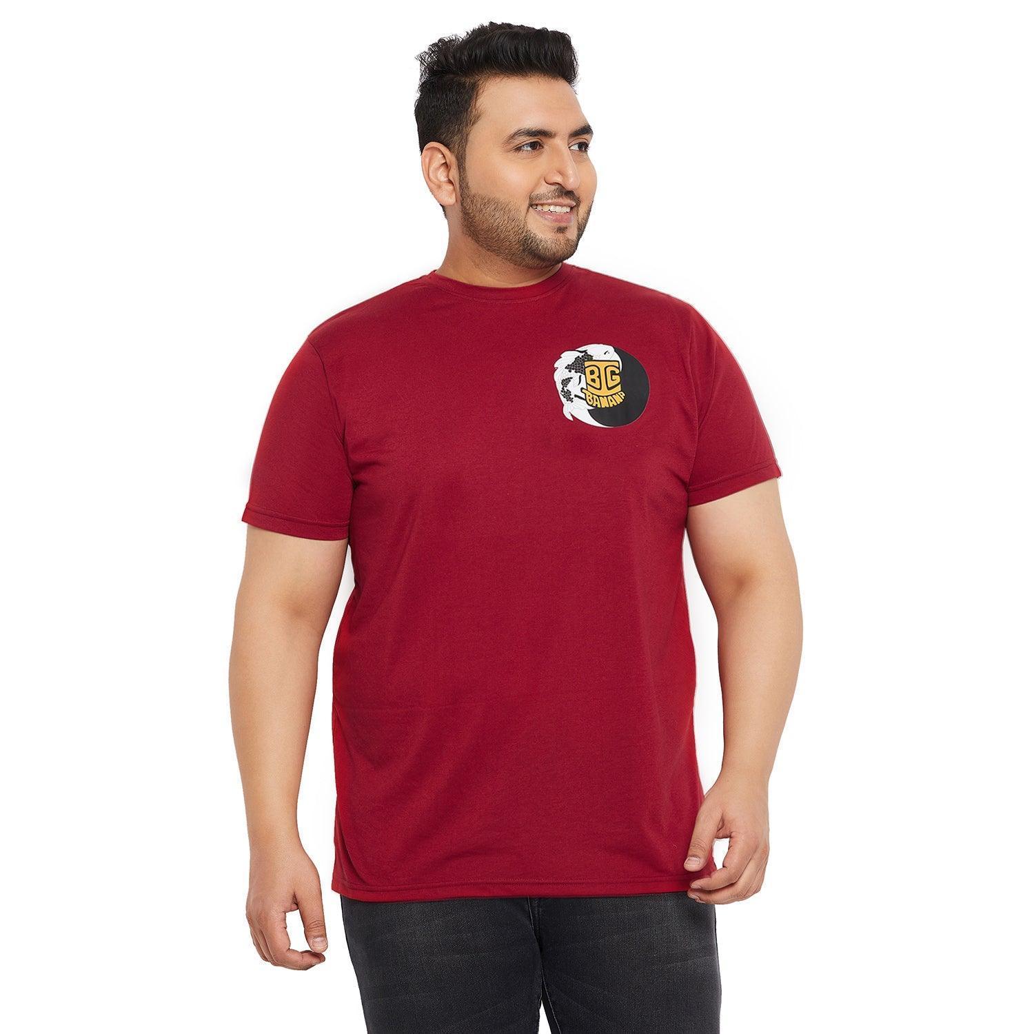 Men Plus Size Luke Printed Round Neck Tshirt