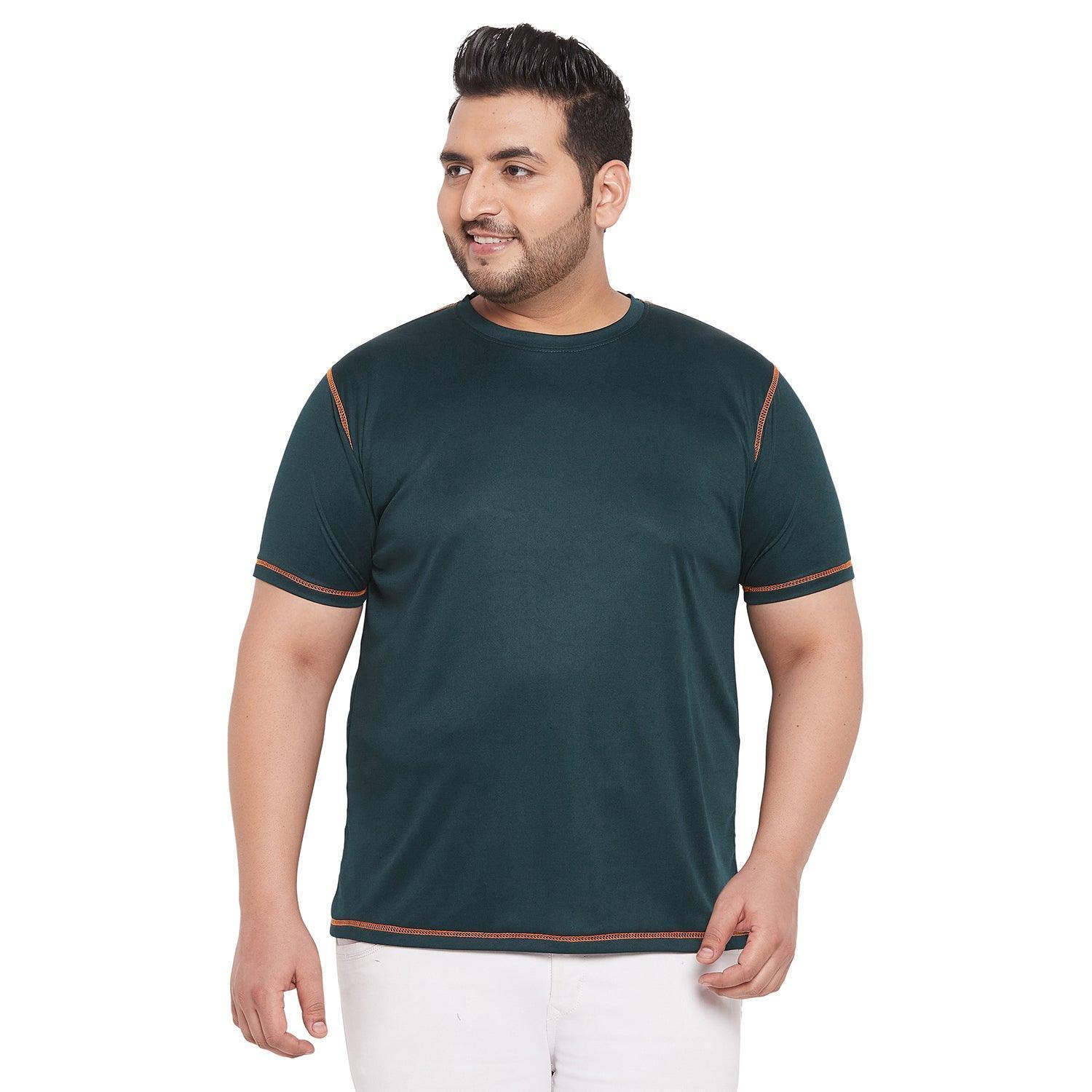 Men Plus Size Malchi Solid Round Neck Tshirt - Image 2