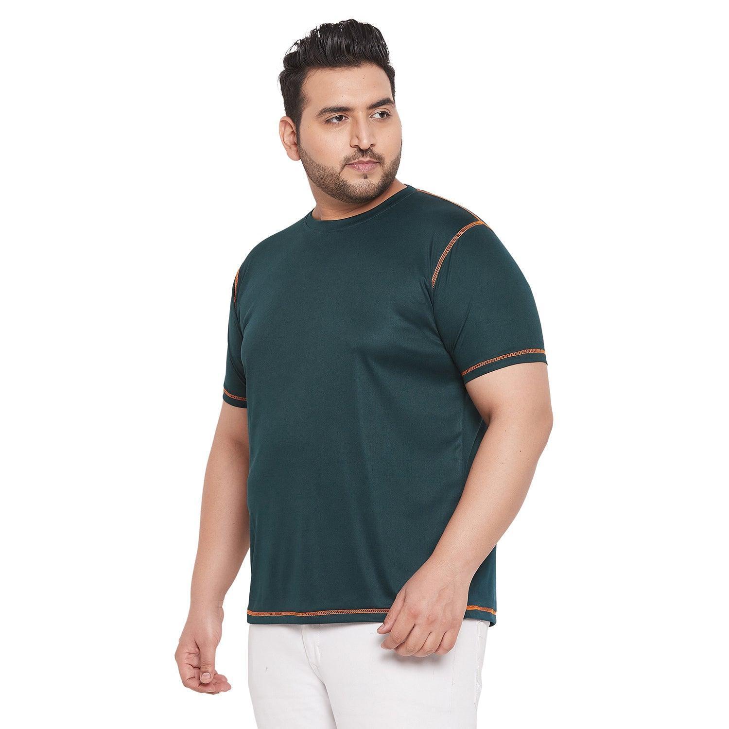 Men Plus Size Malchi Solid Round Neck Tshirt - Image 3