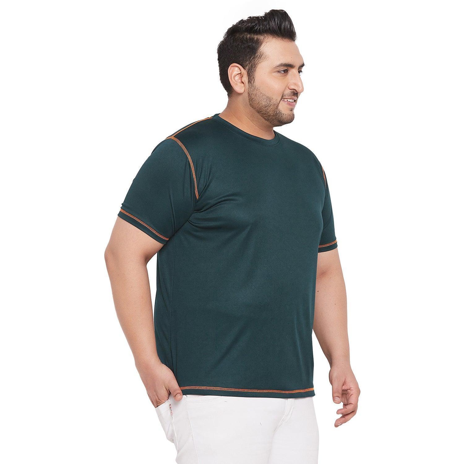 Men Plus Size Malchi Solid Round Neck Tshirt - Image 4