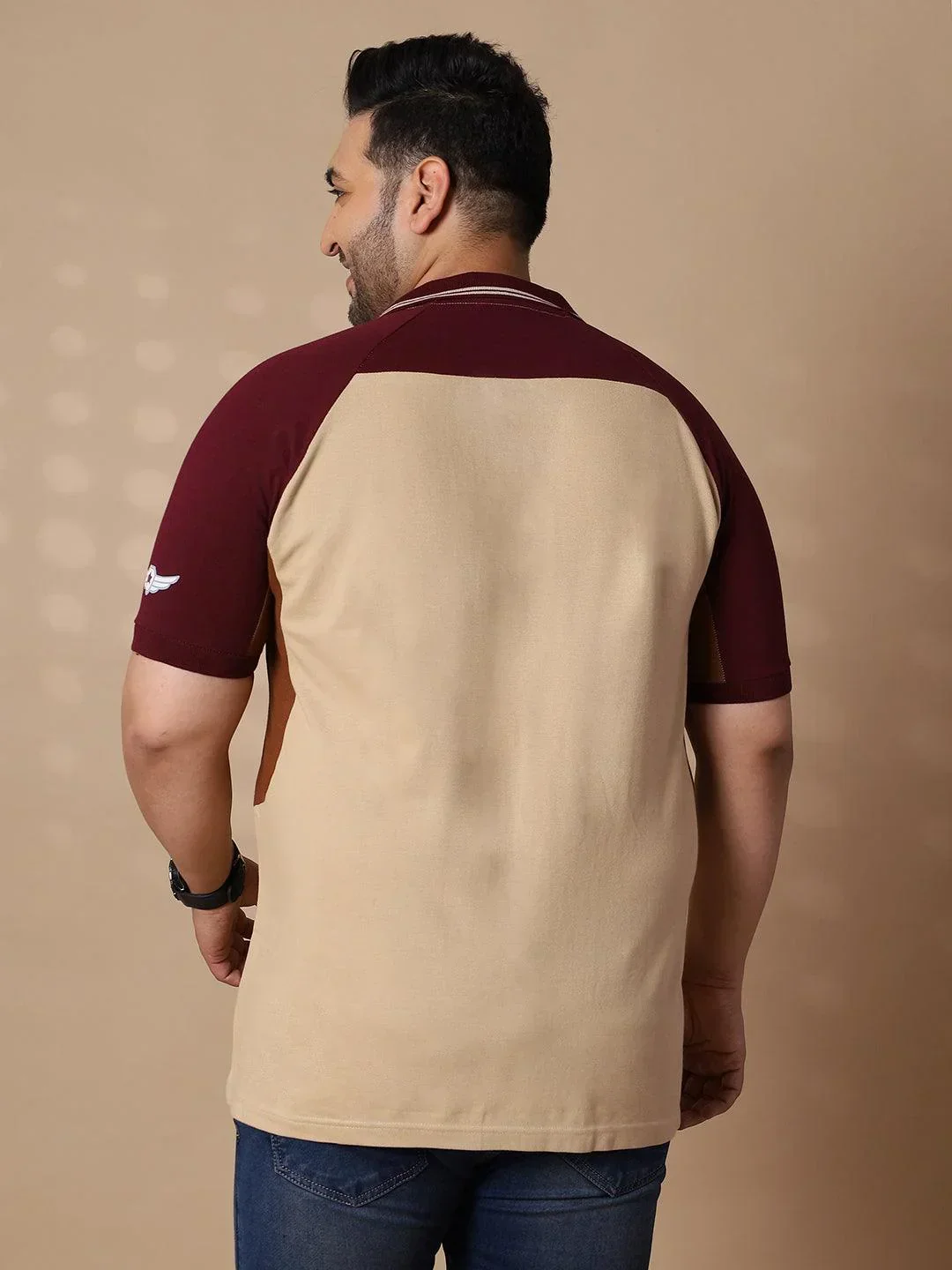 Men Plus Size Malfoy Colorblock Polo Tshirt - Image 5
