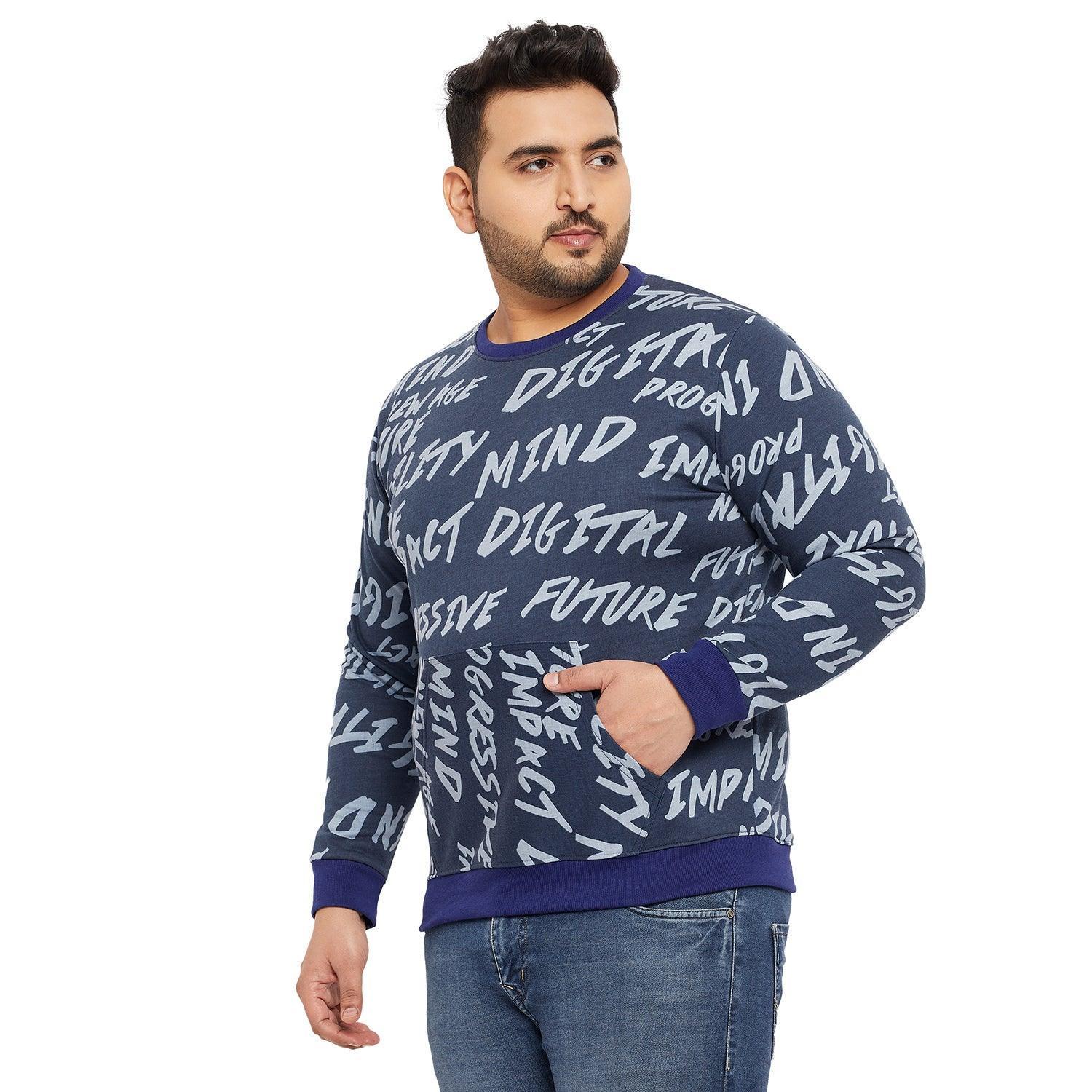 Men Plus Size Manuel Printed Sweatshirt - Image 3