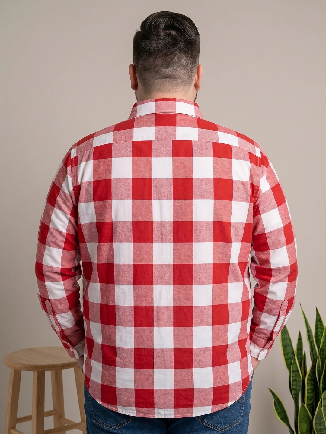 Men Plus Size Marzel Multi Check Shirts - Image 3