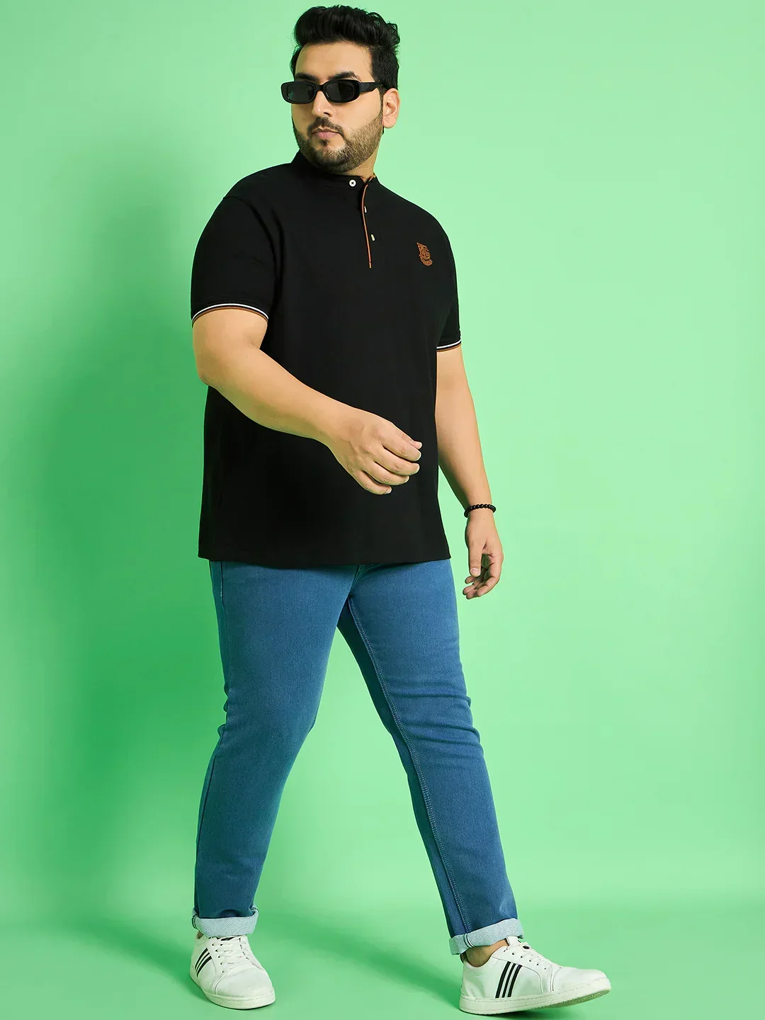 Men Plus Size Mave Solid Henley Tshirt - Image 4