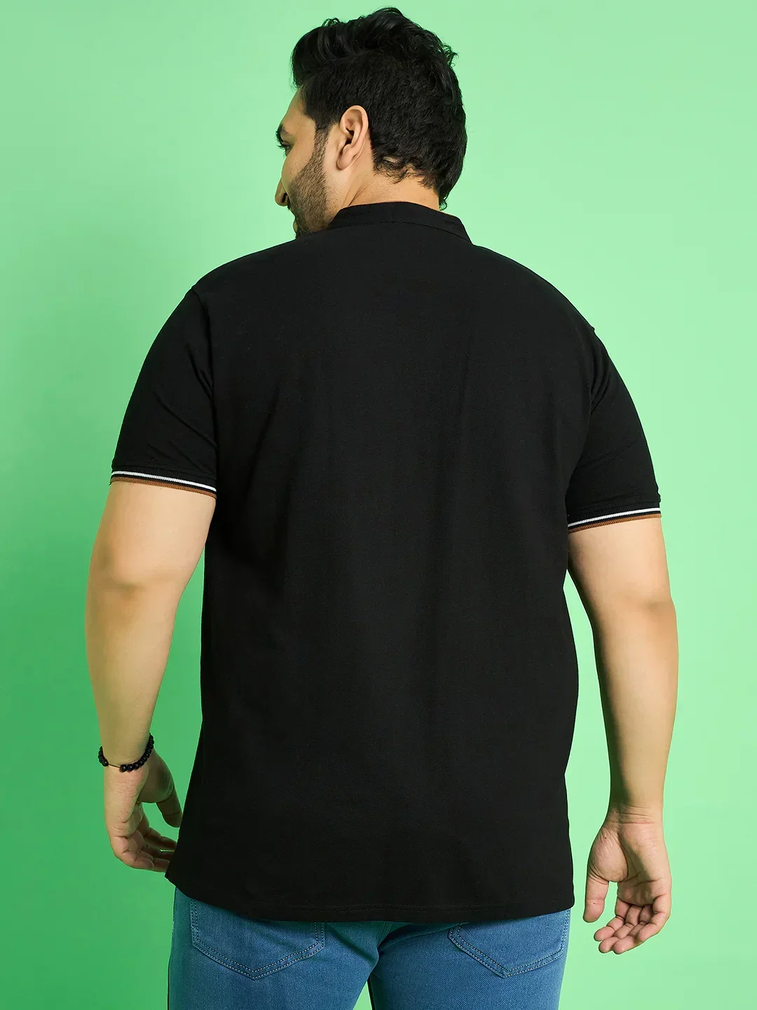 Men Plus Size Mave Solid Henley Tshirt - Image 7