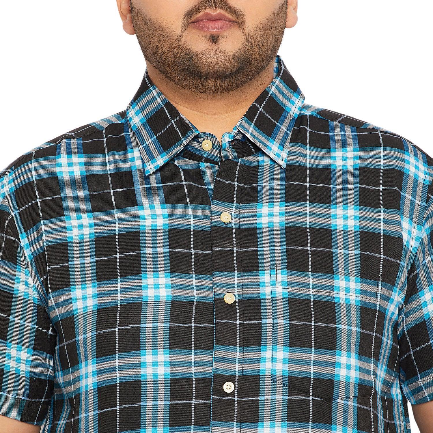 Men Plus Size Medigo Checked Shirt - Image 6