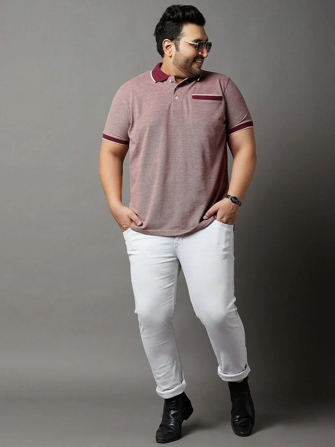 Men Plus Size Melva Solid Polo Tshirt - Image 2