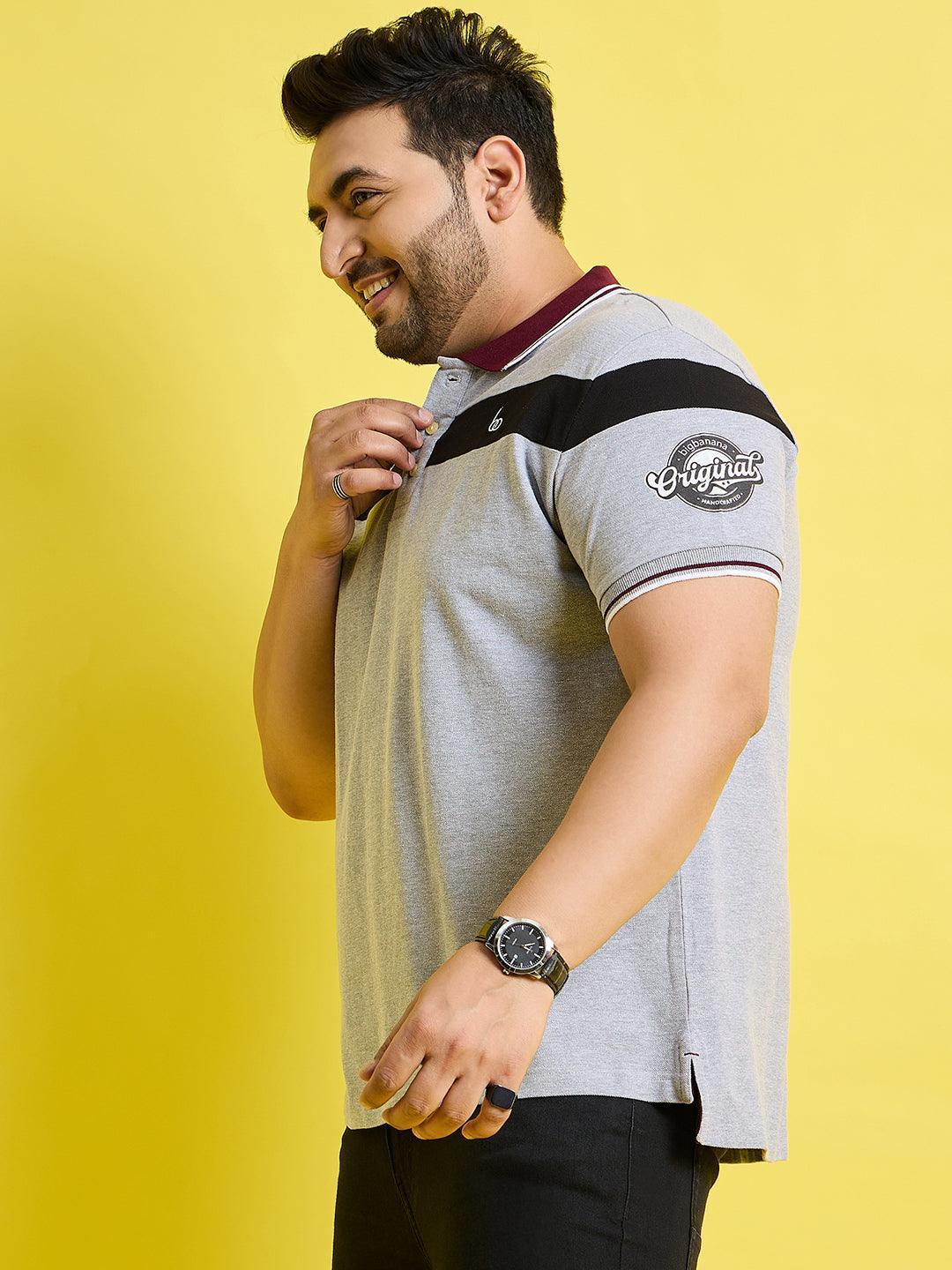 Men Plus Size Mercury Colorblock Polo Tshirt - Image 4