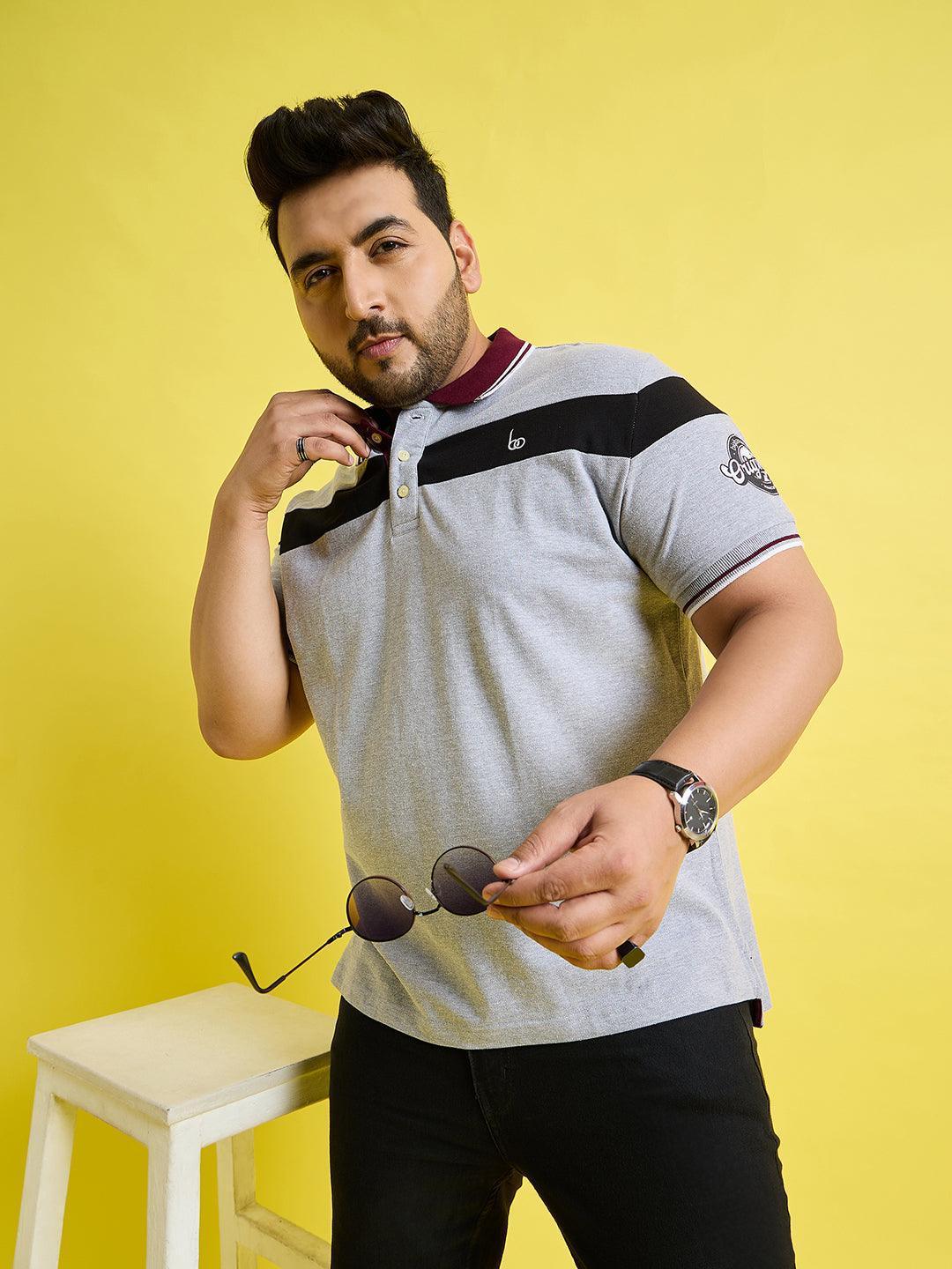 Men Plus Size Mercury Colorblock Polo Tshirt - Image 8