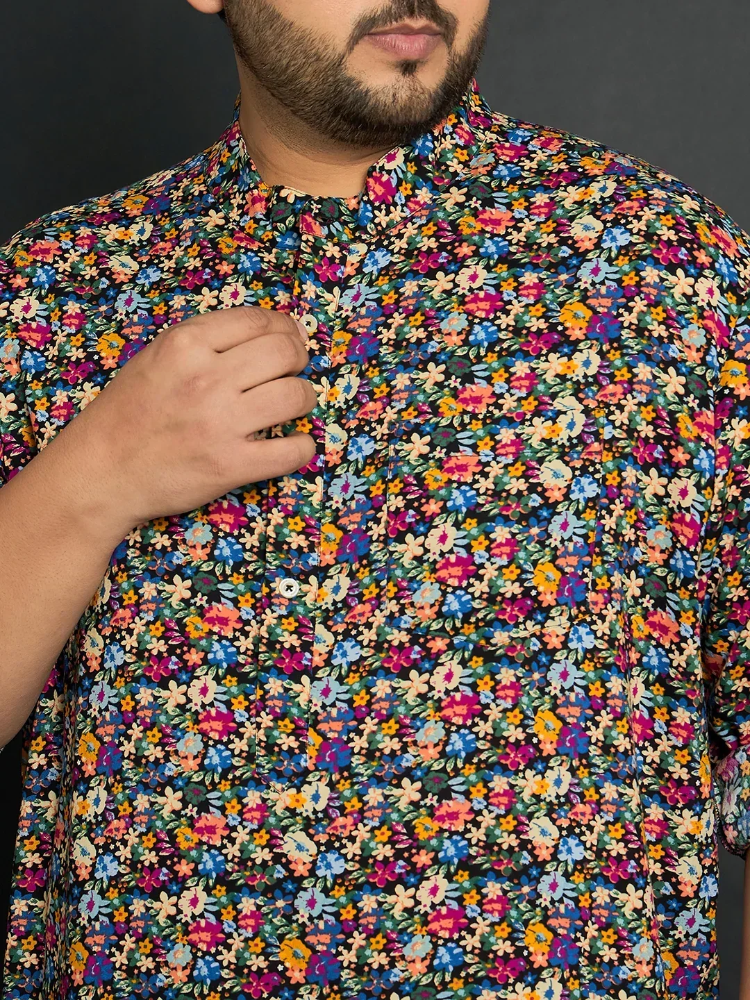 Men Plus Size Miguel Floral Kurta - Image 6