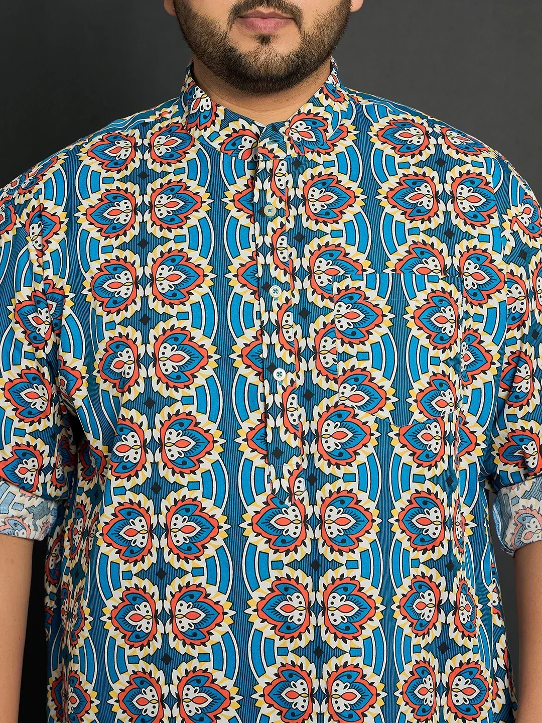 Men Plus Size Milo Paisley Kurta - Image 6