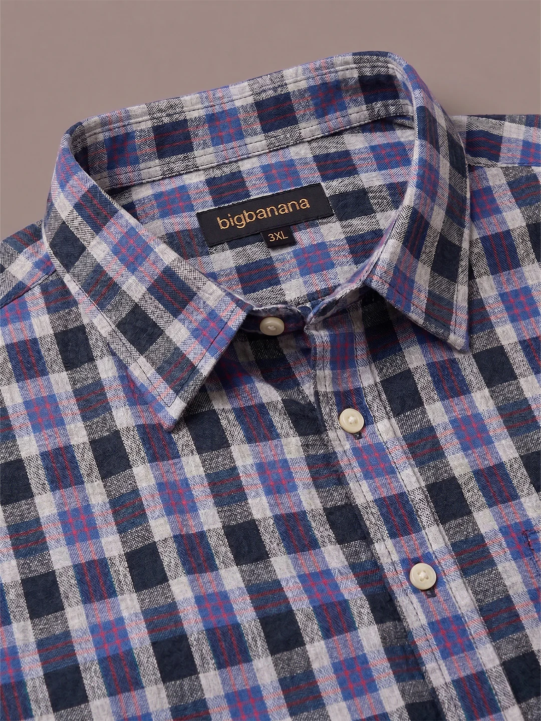 Men Plus Size Mirelix Multi Check Shirts - Image 4