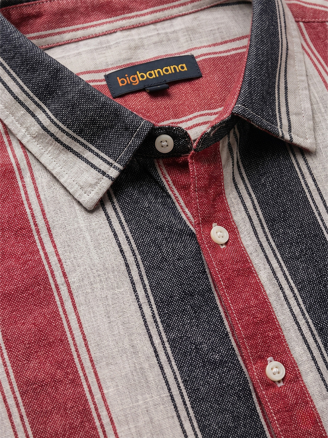 Men Plus Size Mirevon Multi Textured Shirts - Image 4