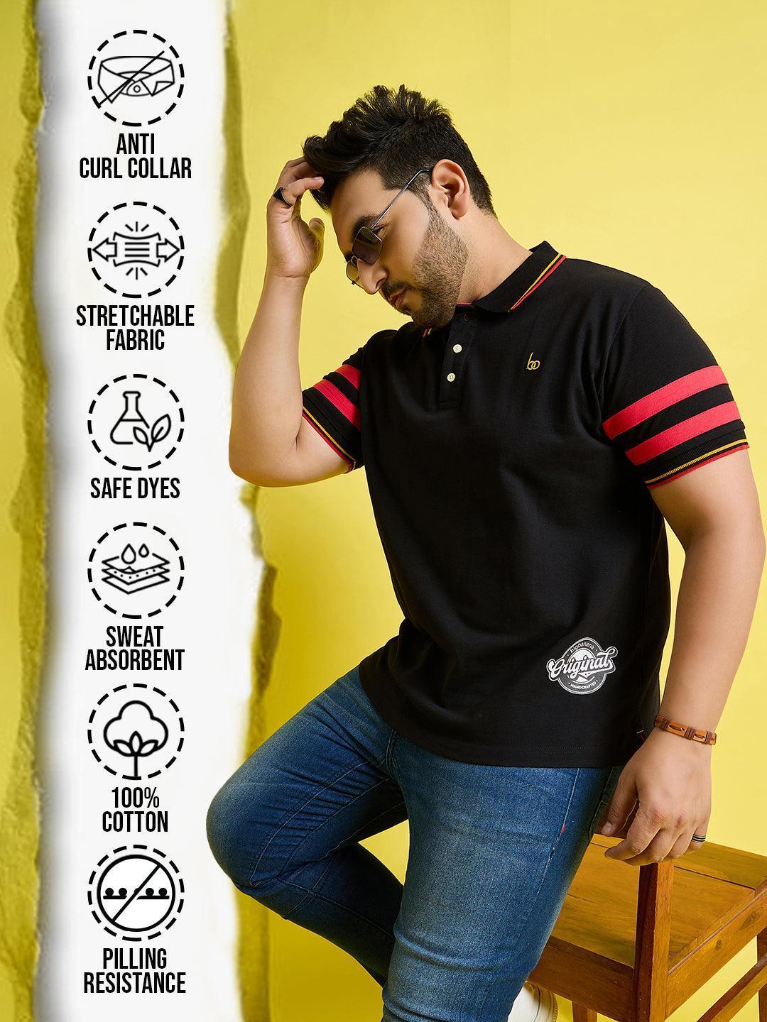 Men Plus Size Miron Solid Polo Tshirt - Image 2