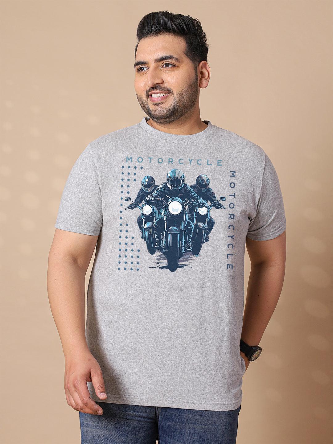 Men Plus Size Motobik-Team Printed Round Neck Tshirt - Image 2