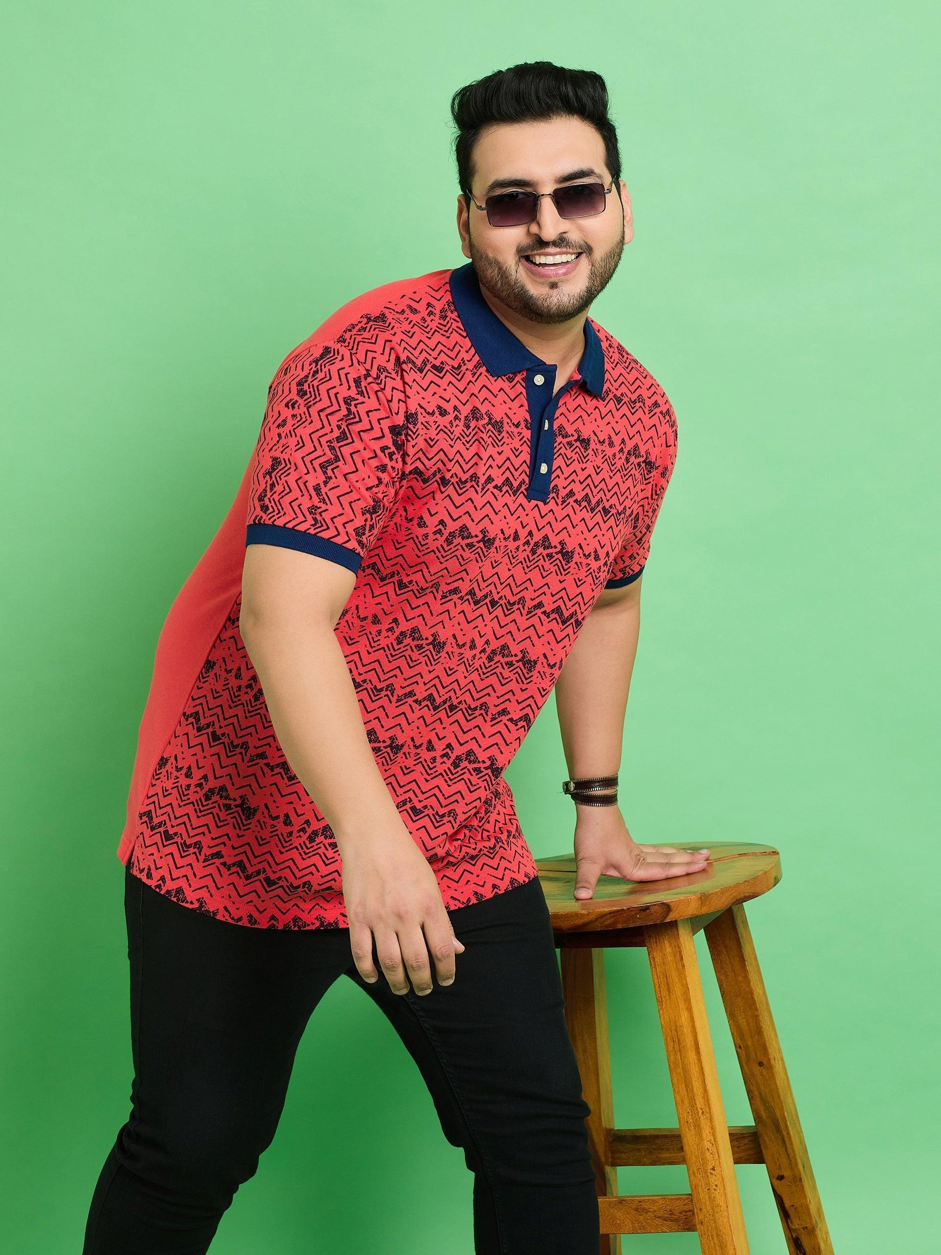 Men Plus Size Muan Printed Polo Tshirt - Image 7