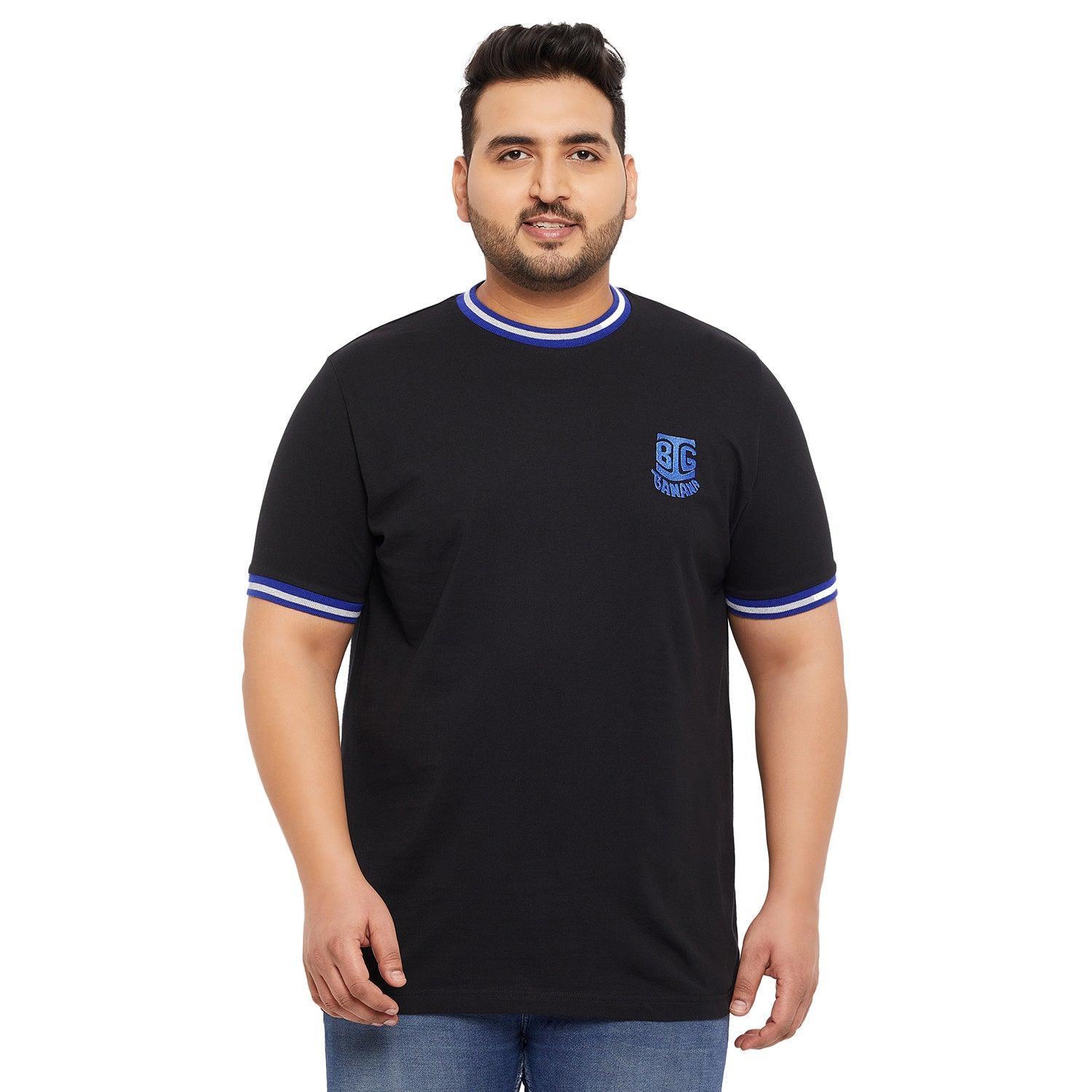 Men Plus Size Mule-B Solid Round Neck Tshirt - Image 2