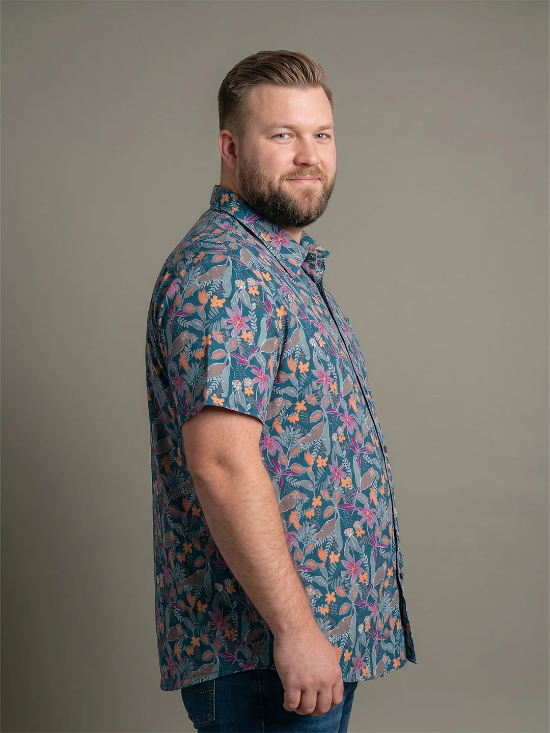 Men Plus Size Nacre Multi Printed Shirts - Image 2