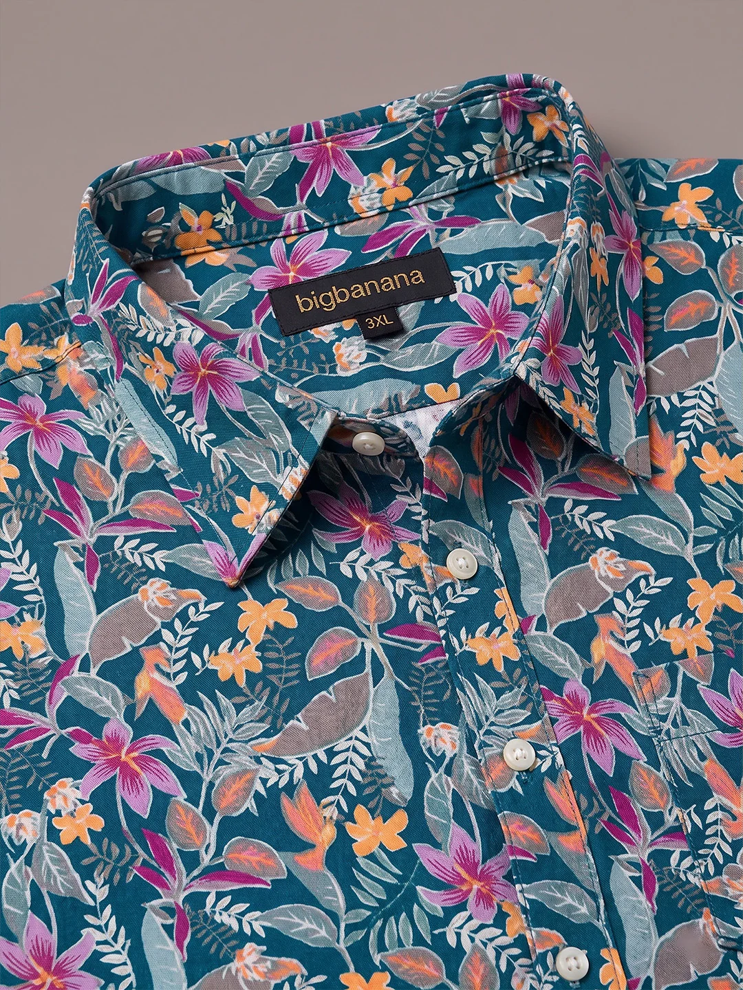 Men Plus Size Nacre Multi Printed Shirts - Image 5