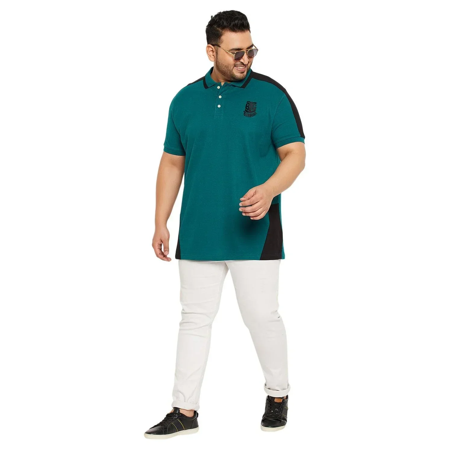Men Plus Size Nicko Colorblock Polo Tshirt - Image 2