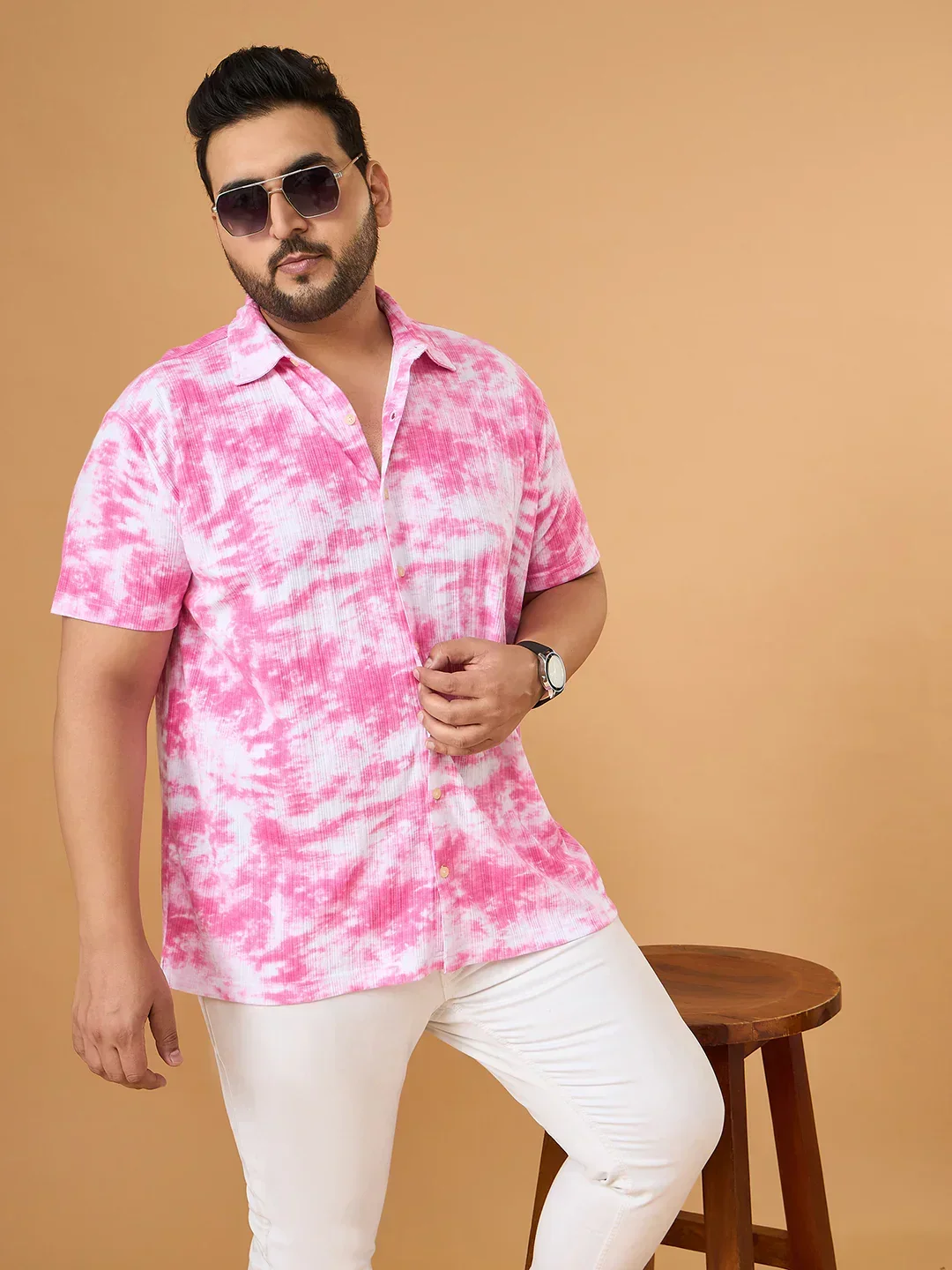 Men Plus Size Nimbus Multicolor Printed Casual Shirt - Image 2
