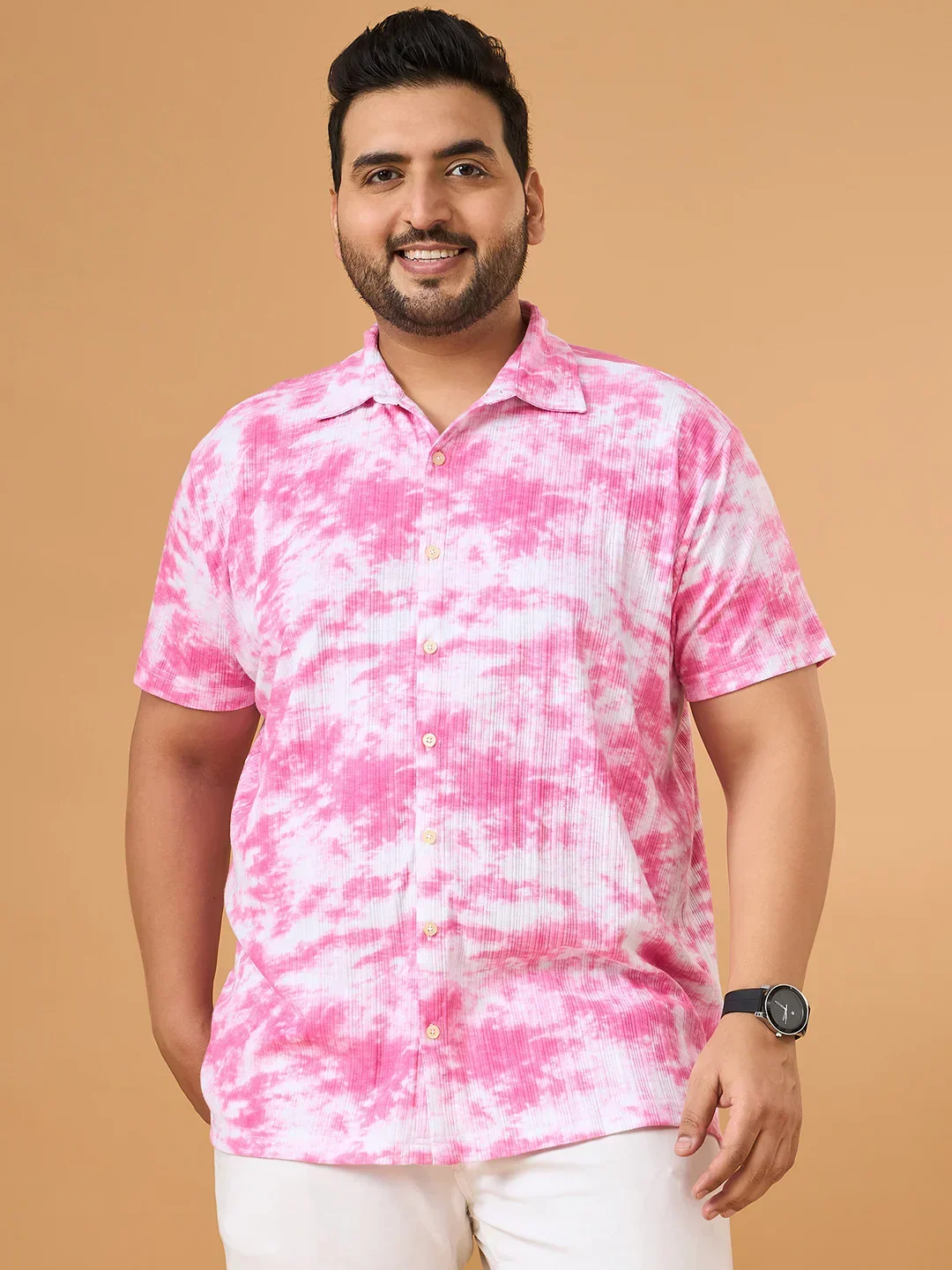 Men Plus Size Nimbus Multicolor Printed Casual Shirt - Image 3