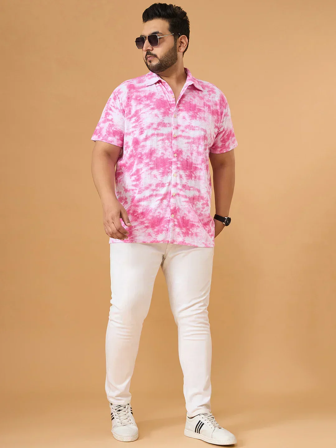 Men Plus Size Nimbus Multicolor Printed Casual Shirt - Image 4