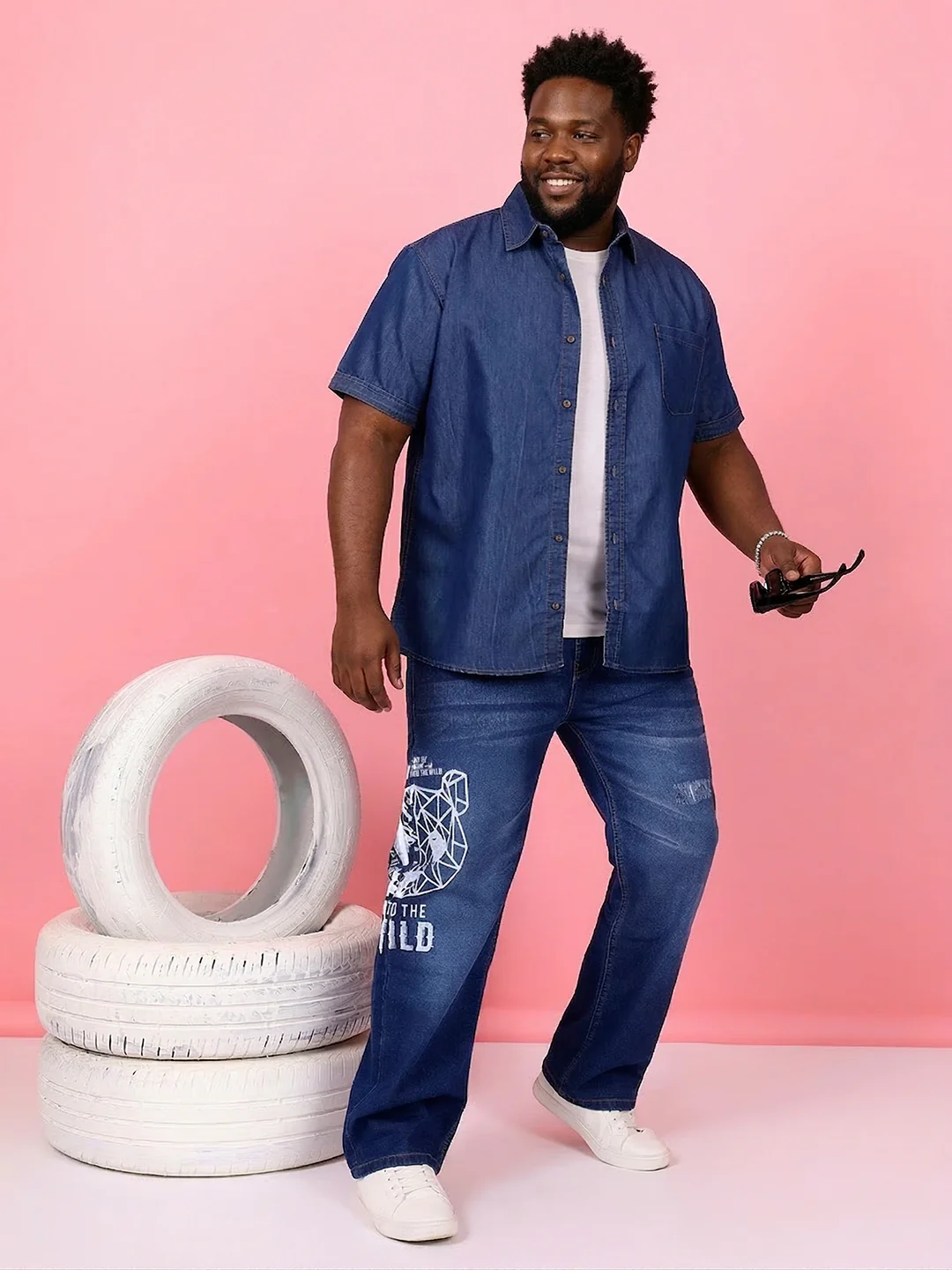 Men Plus Size Norflek Blue Solid Casual Shirt - Image 8