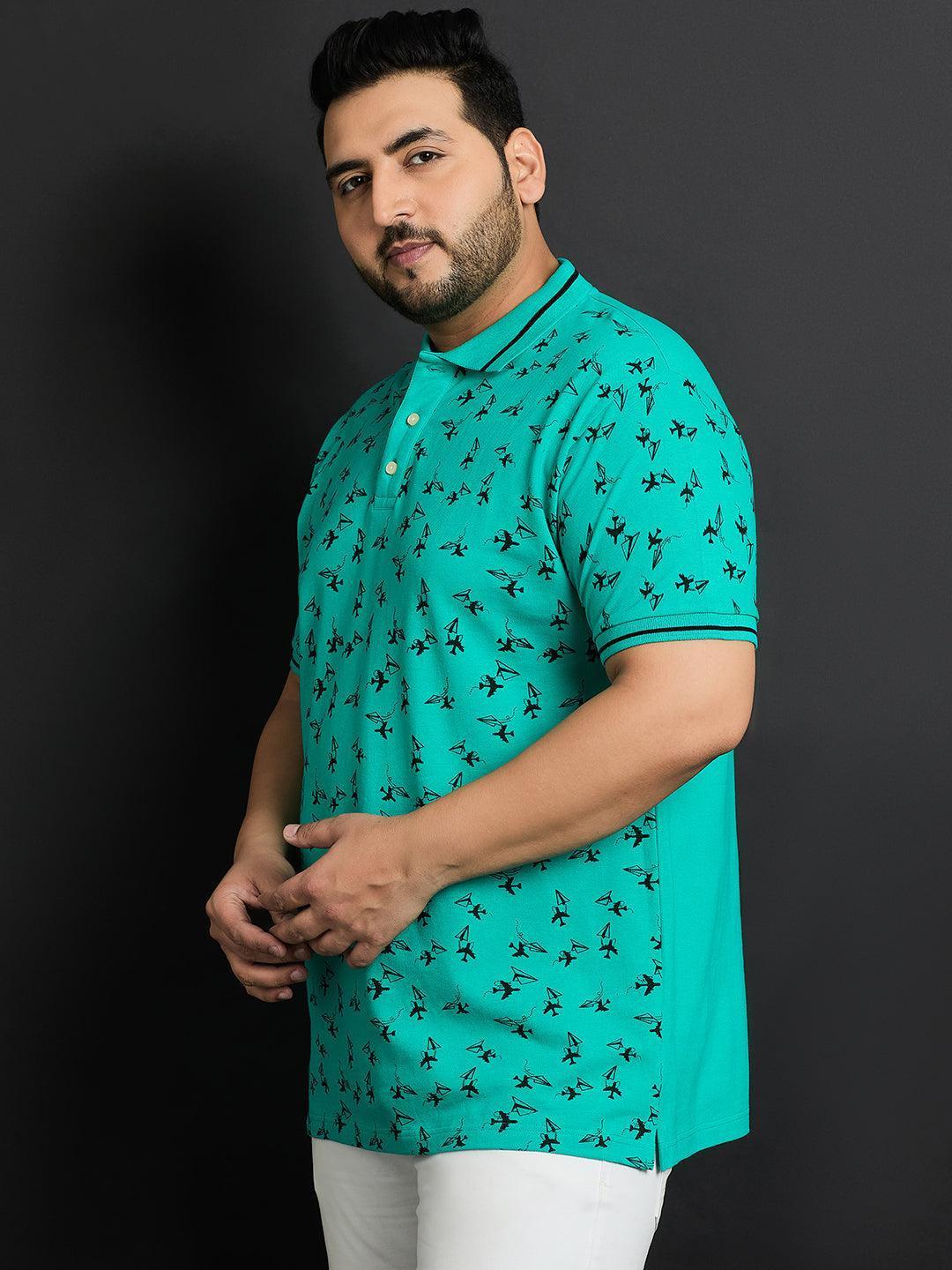 Men Plus Size Ntara Printed Polo Tshirt - Image 3