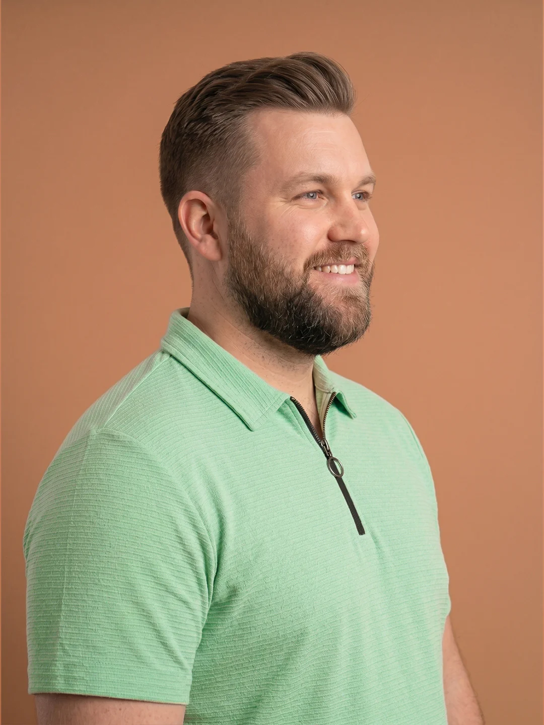 Men Plus Size Nuvia Green Solid Polo - Image 4