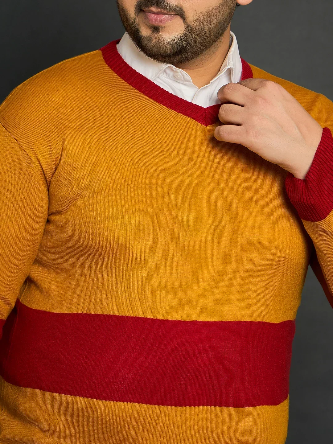Men Plus Size Oatlands Colourblocked Sweater - Image 6